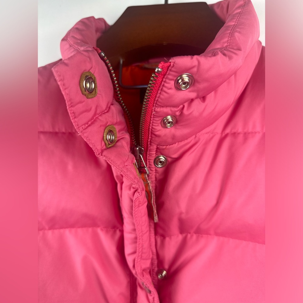 J. CREW Pink Nylon Down Filled Full Zip Puffer Vest Jacket‎ Women’s M - Picture 3 of 8